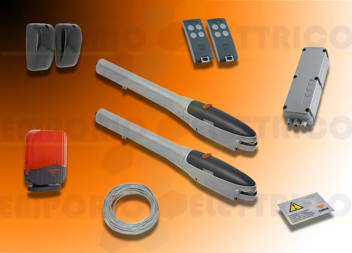 cardin kit pour portails battants avec vantail jusqu'à 2,5m (200kg) 24v kt-blegos