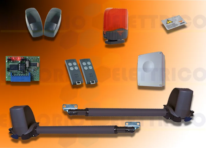 cardin kit pour portails battants avec vantail jusqu'à 2m (150kg) 24v kt-bltag