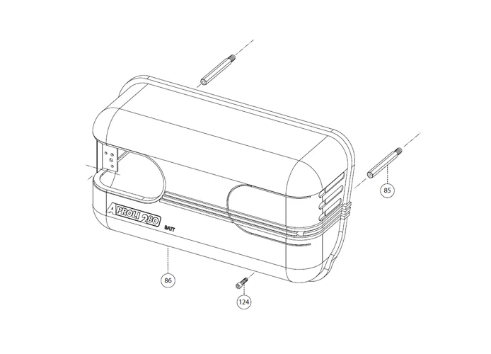 fadini 2x pièce détachée goujon de fixation pour aproli 280 batt 28085