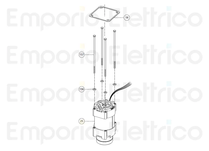fadini 4x pièce détachée tireur m5x185 moteur/pompe pour aproli 480 480157 4