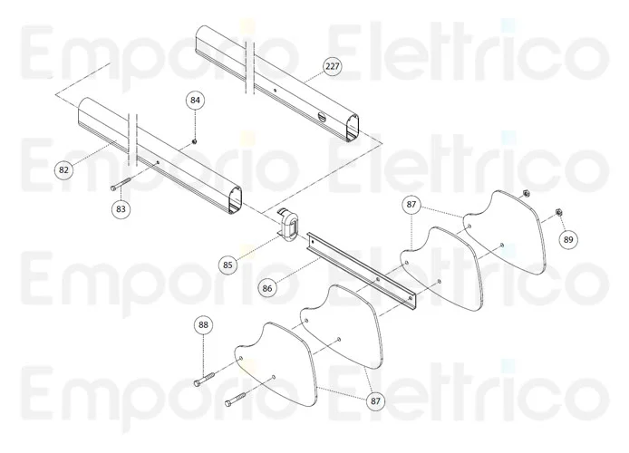 fadini pièce détachée vis m8x65 te galvanisée pour bayt 980 97083