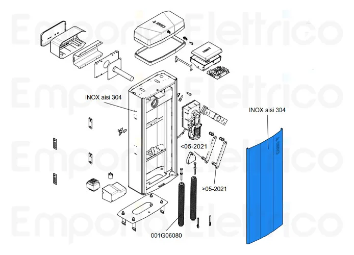 came pièce détachée porte boîte gt8 aisi 304 88003-0181
