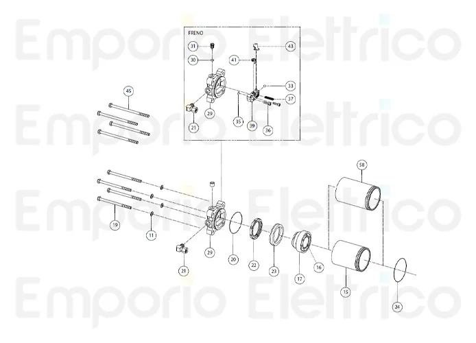 fadini pièce détachée vis m8x150 te pour drive 700 70245