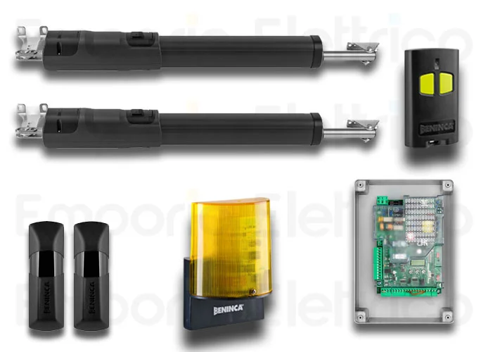 beninca kit d'automatisation pour portails battants 24V ktom4024e 959003366