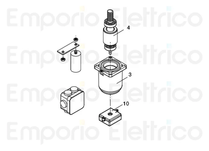 beninca pièce détachée capot 1400 rpm + arbre moteur x zed-rie pour adam 9686524