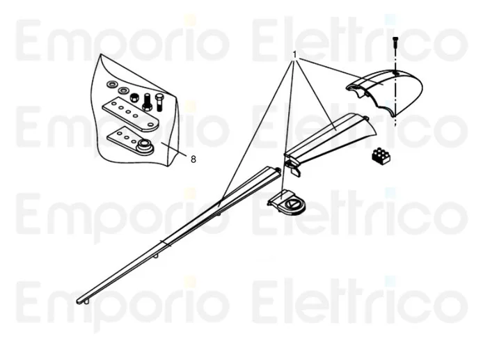 beninca pièce détachée blister étriers pour bob 230v pour bob 9686875