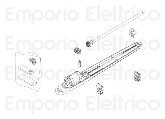 beninca pièce détachée moteur pour bob5 230v avec boîtier inférieur pour bob50m 9688199