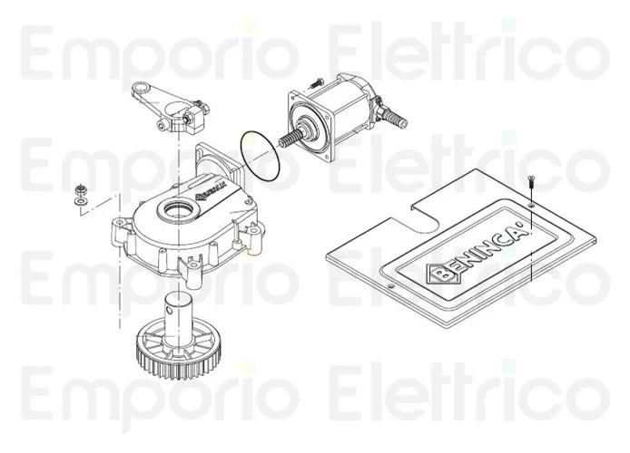 beninca pièce détachée moteur 24v pour du.it24nve 9686646