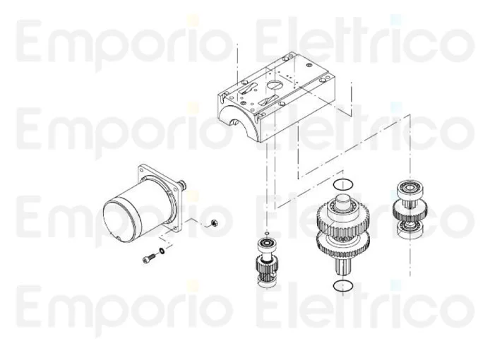 beninca pièce détachée moteur électrique pour du.45e24 - vn.45e24 9686167