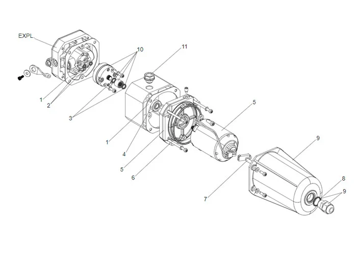 faac page pièces détachées pour centrale hydraulique s700h cbac