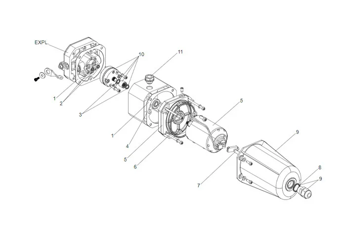 faac page pièces détachées pour centrale hydraulique s700h sb