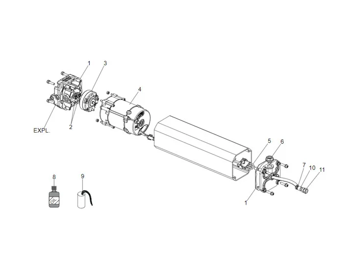 faac page pièces détachées centrale hydraulique s800 sbw