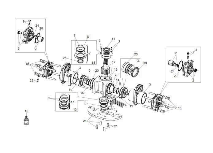 faac page pièces détachées moteur vérin s800h enc 100° 