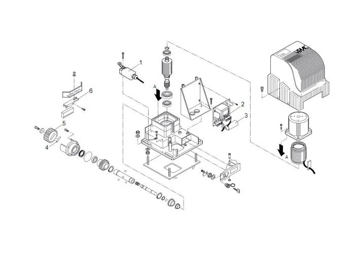 faac page des pièces détachées moteur 748