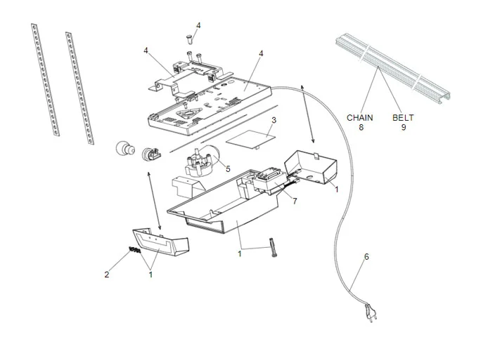 faac page pièces détachées pour moteur d1000