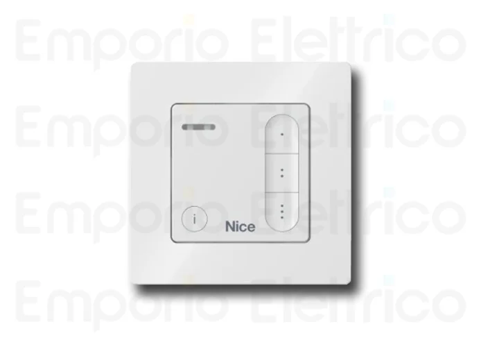 nice émetteur mural bidirectionnel, 3 canaux, blanc domi3wc