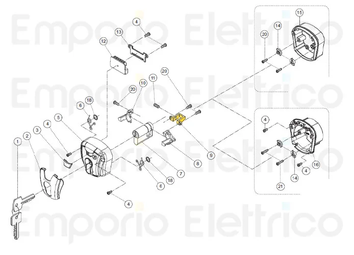 fadini pièce détachée chape de fixation serrure pour chis-e 37 37209