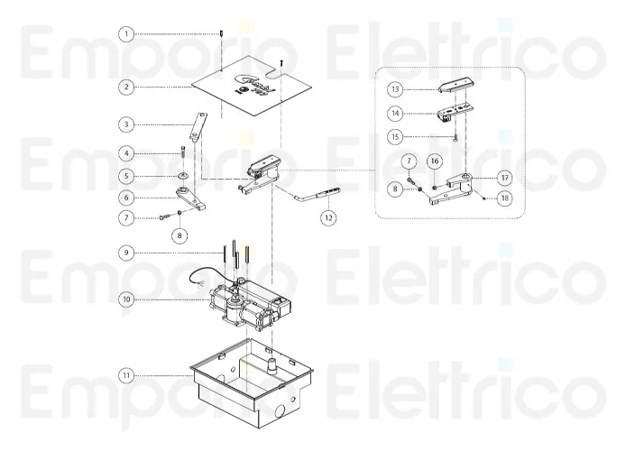 fadini pièce détachée groupe vérin-centrale hydraulique 110° pour combi 787 78710
