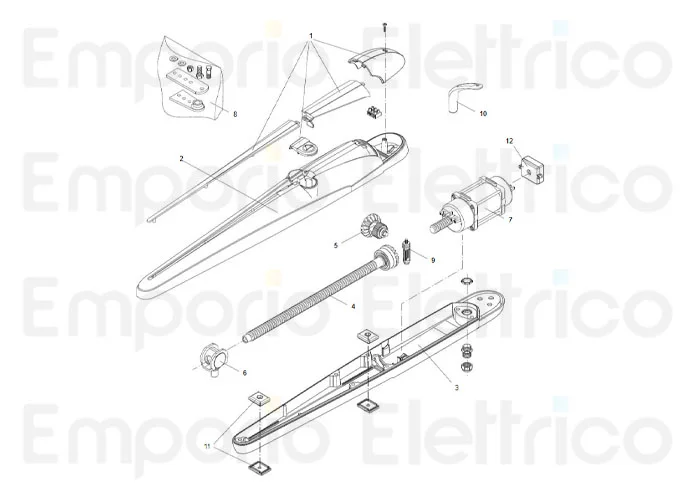 beninca page pièces détachées pour moteur bob21mae-115