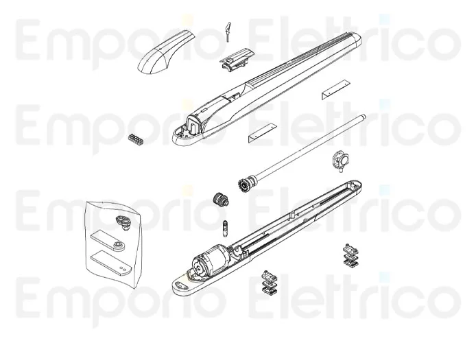 beninca pièce détachée moteur pour bob5 230v avec boîtier inférieur pour bob50m 9688199