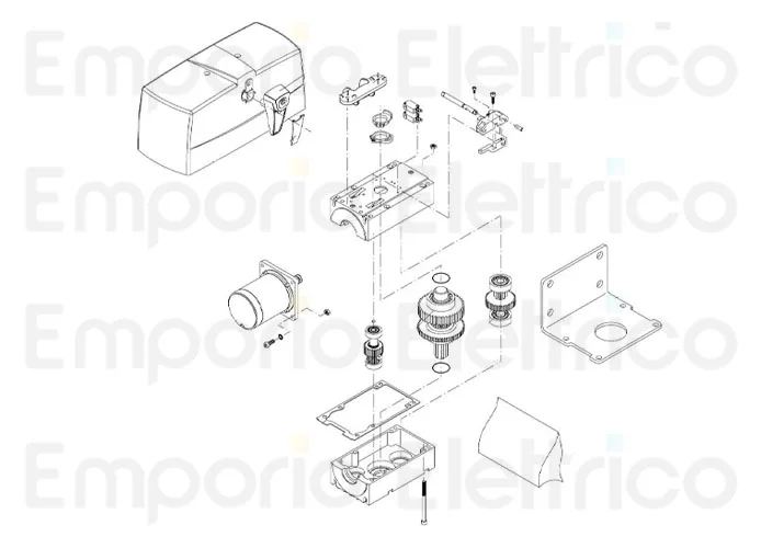 beninca pièce détachée moteur électrique pour du.45e24 - vn.45e24 9686167