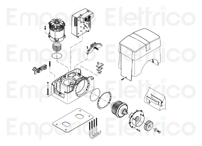 beninca pièce détachée moteur 230v pour bull10m 5b 9688228