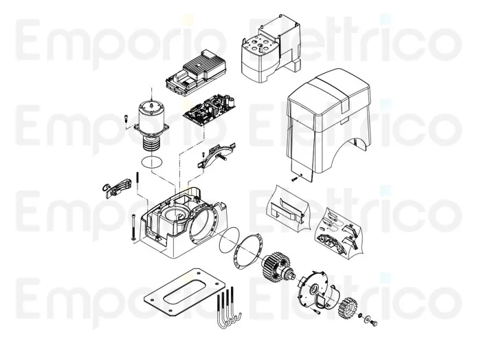 beninca pièce détachée support inférieur pour armoire de commande bull1224 turbo 968602955