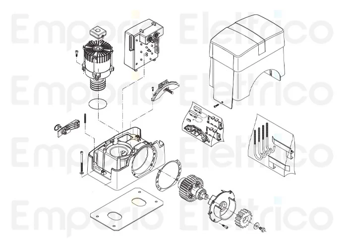beninca page des pièces détachées pour moteur bull15m.s 5b