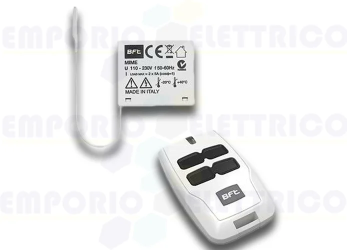 bft récepteur 2 canaux d'intérieur 433 mhz mime ac kit 2611779 r400005