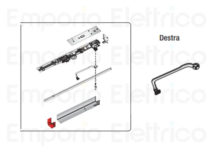 came kit automatisation porte droite à vantail unique voilà 24v 001uv03 uv03
