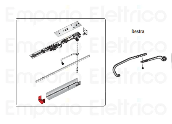 came kit automatisme vantail droit 2 panneaux articulés voilà 24v 001uv005 uv005