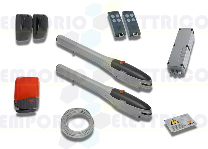 cardin kit pour portails battants avec vantail jusqu'à 2,5m (200kg) 24v kt-blegos