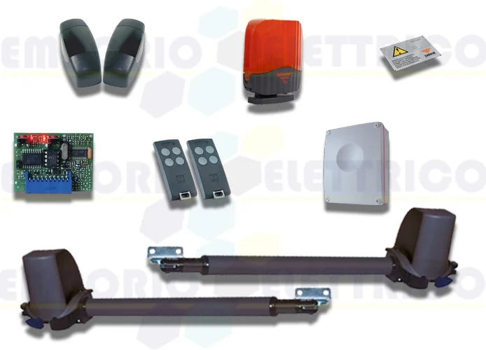 cardin kit pour portails battants avec vantail jusqu'à 2m (150kg) 24v kt-bltag