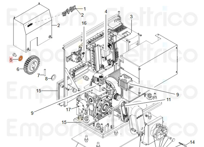 faac pièce détachée rondelle spec.10,5x35x4 cat.a z 7030185