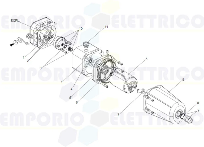 faac page pièces détachées pour centrale hydraulique s700h cbac