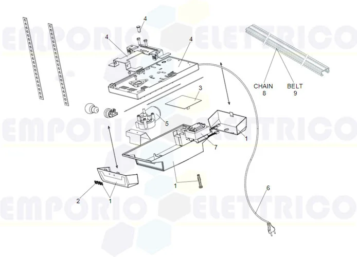 faac page pièces détachées pour moteur d1000