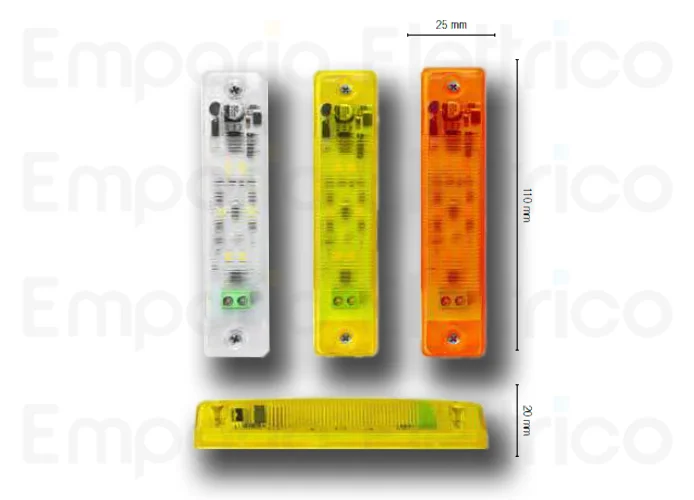 nologo clignotant à led mini 12/24 blanc transparent flash-in cl